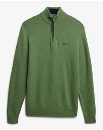 Superdry - Wool Blend Half Zip Slim Fit Jumper