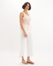 Amelius - Lorena Peplum Ruffle Top