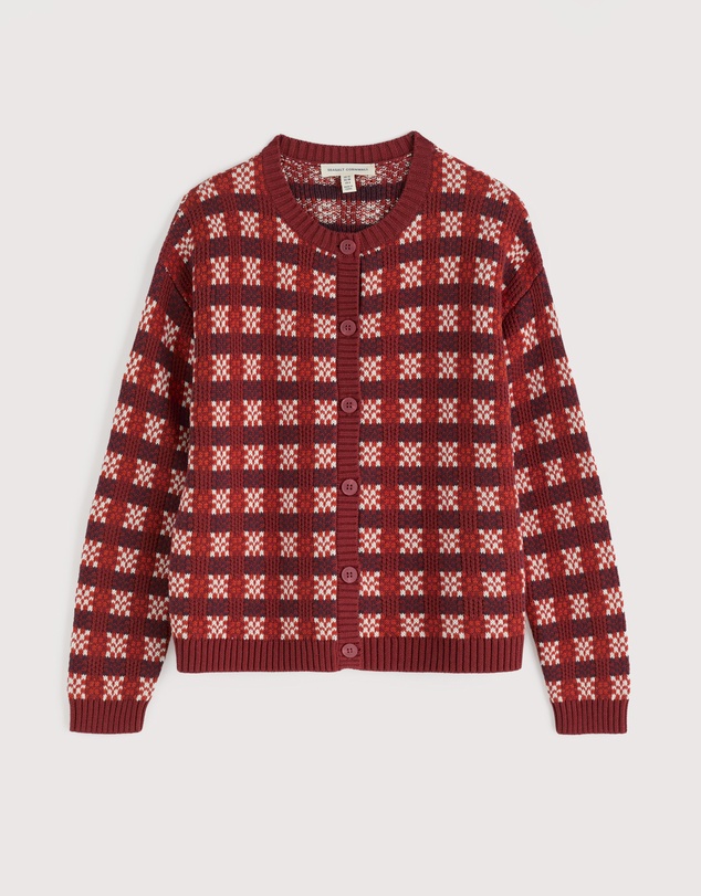 Seasalt - Seasalt Cornwall Red Kensa Checked Cardigan