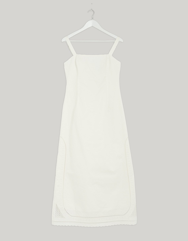Revibe - Repaired Minima Esenciales Daphne Embroidered Midi Dress - AU 10