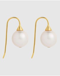 Najo - Luna Yellow Gold Pearl Earring