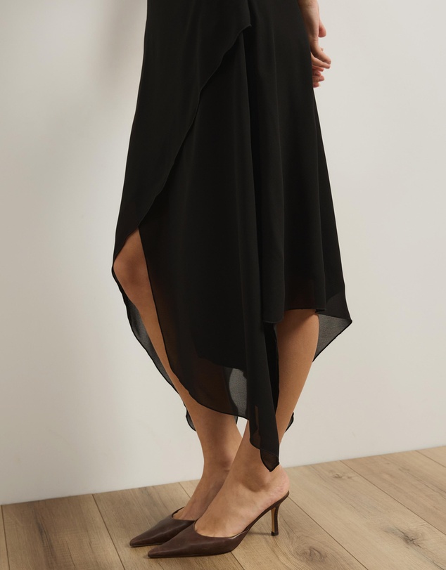 Atmos&Here - Cleo Asymmetrical Hem Layered Skirt