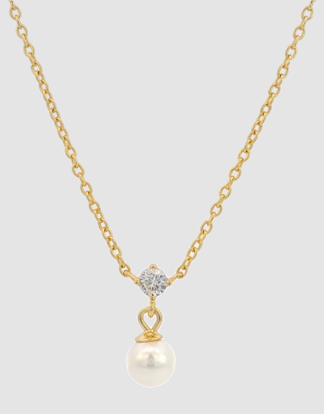 Georgini - Georgini Adagio Touch Of Sparkle Pearl Necklace Gold