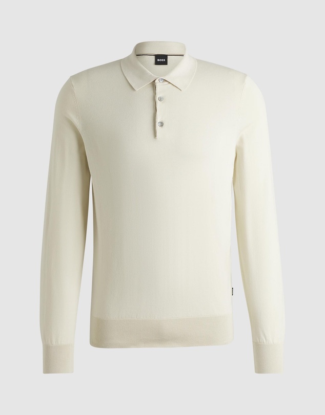 BOSS - Cotton Sweater With Polo Collar