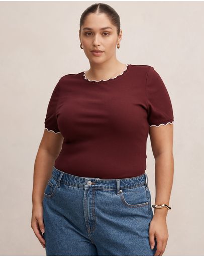 Deep Maroon & Porcelain