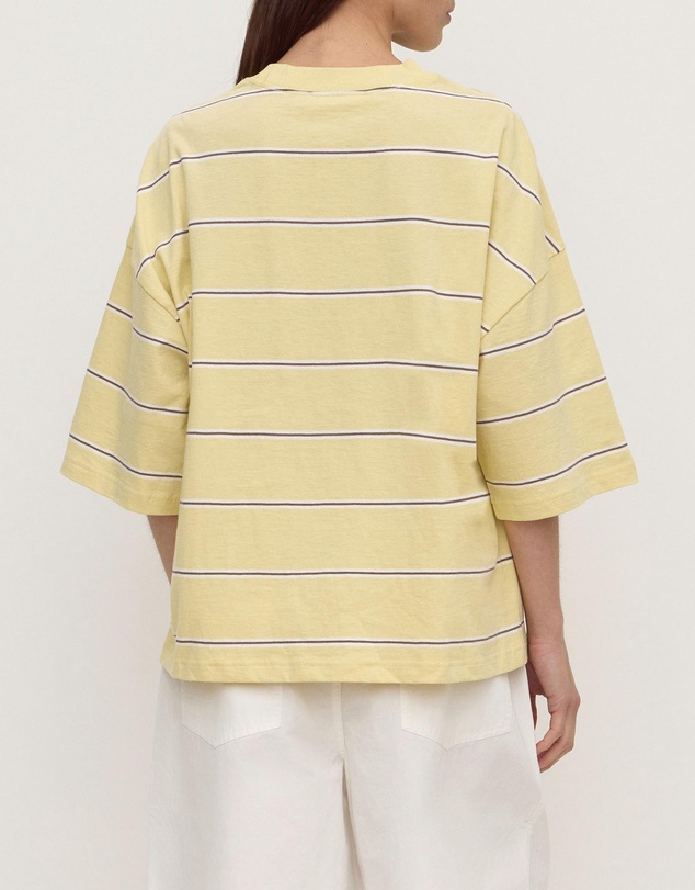 Assembly Label - Nora Cotton Stripe Oversized Tee