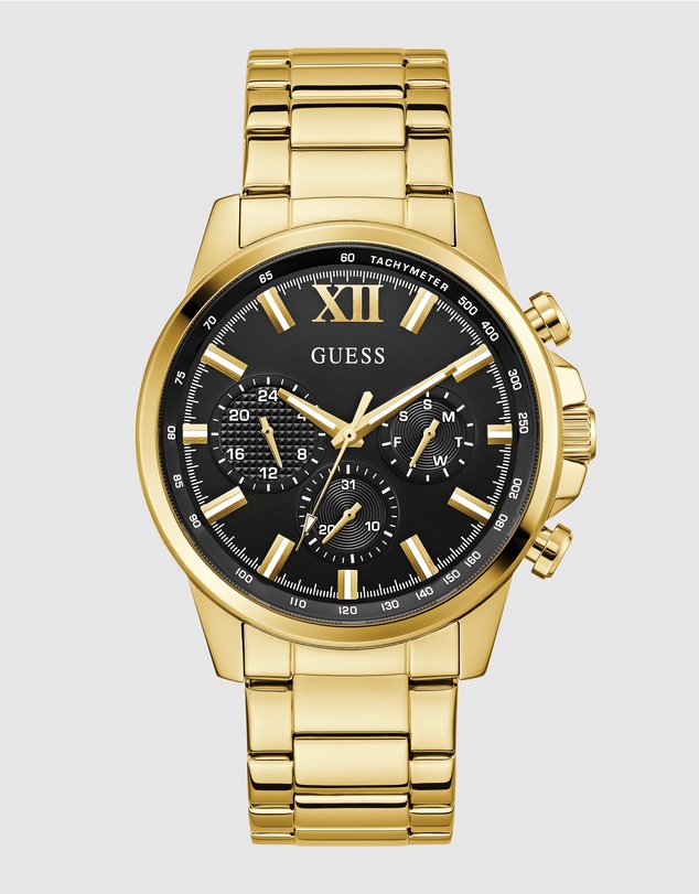 GUESS - GUESS Men's Gold Tone Multi-function Watch