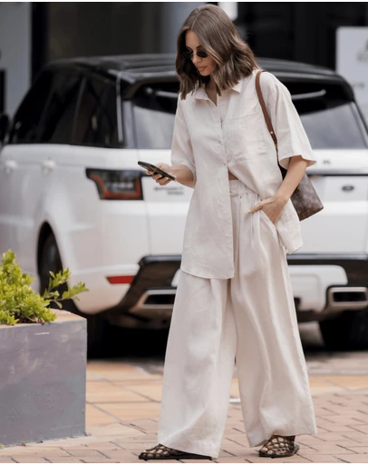 ALEXANDRA - Teri Pants Stone