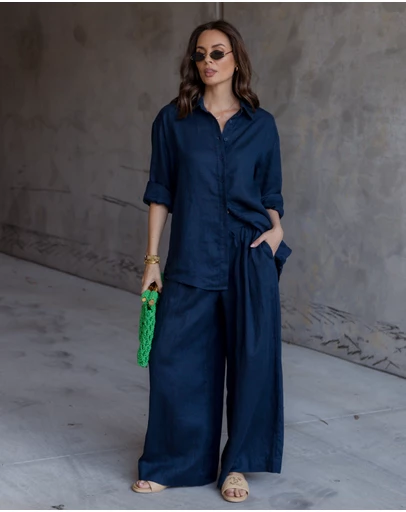 ALEXANDRA - Ciel Pants Navy