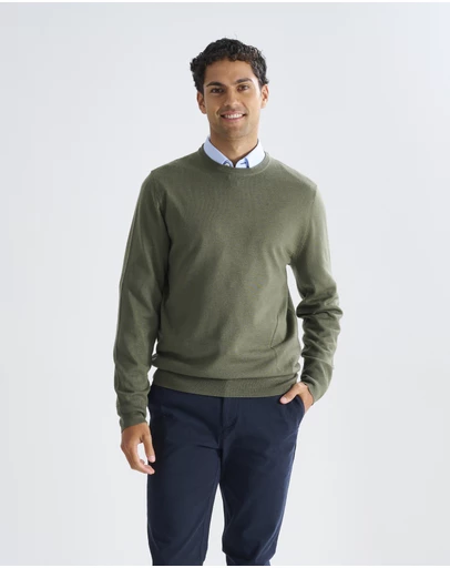 3 Wise Men - 3 Wise Men Driver Crew Neck - Army Green