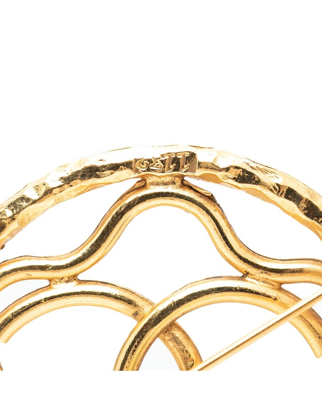 Pre-Loved by Azura Reborn - Pre-Loved CC Gold Plated Round Brooch