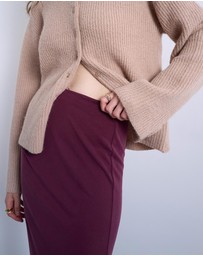 TOPSHOP - Curpo Ruched Maxi Skirt With Hitch Side Detail