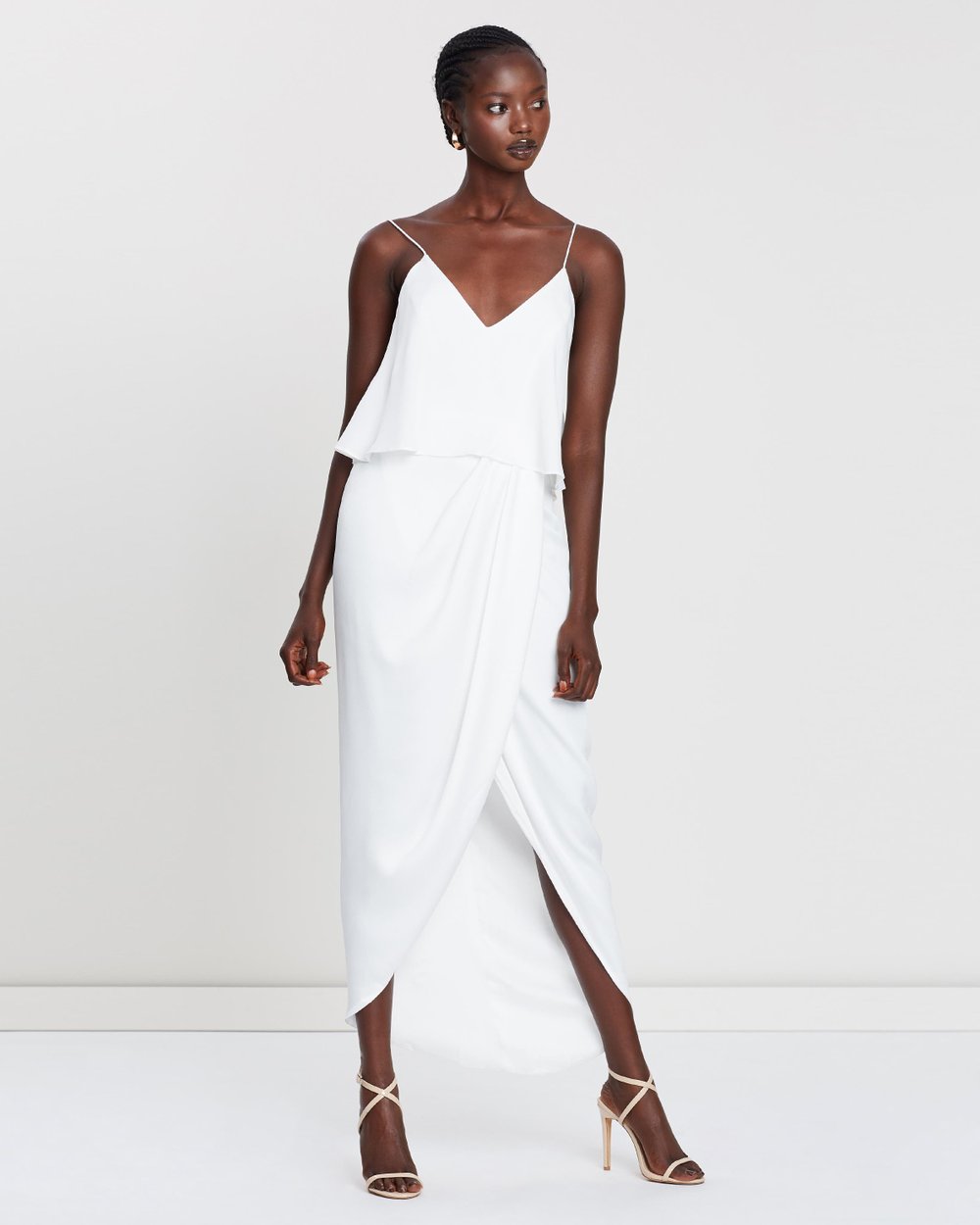 white christmas dresses Shona Joy Elliot Draped Linen Mini Dress main image 1