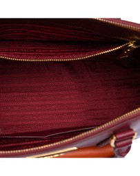 Pre-Loved by Azura Reborn - Pre-Loved Saffiano Lux Galleria Double Zip Front Pocket Satchel