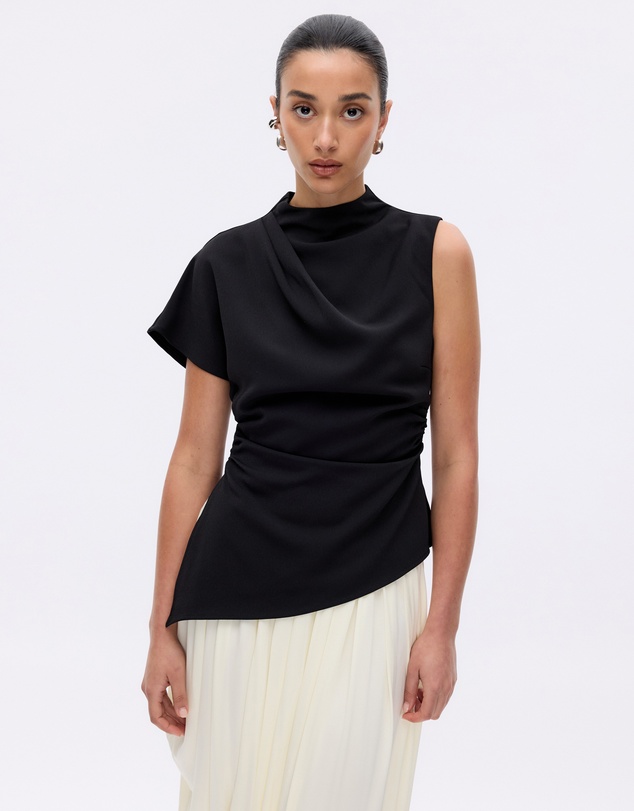 Minima Esenciales - Zeva Crepe Draped Top