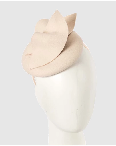 Max Alexander - Felt Winter Beige Pillbox Fascinator
