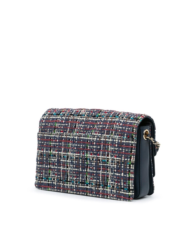Chanel - Pre-Loved CC Multicolor Tweed Double Flap