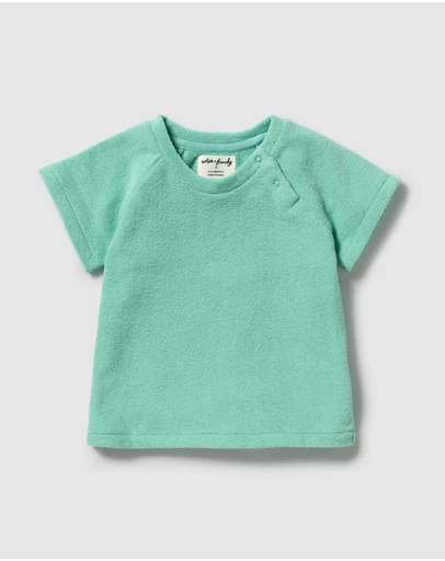 Wilson & Frenchy - Seafoam Organic Terry Tee - Babies-Kids