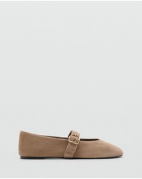 M.N.G - Suede Leather Ballet Flats