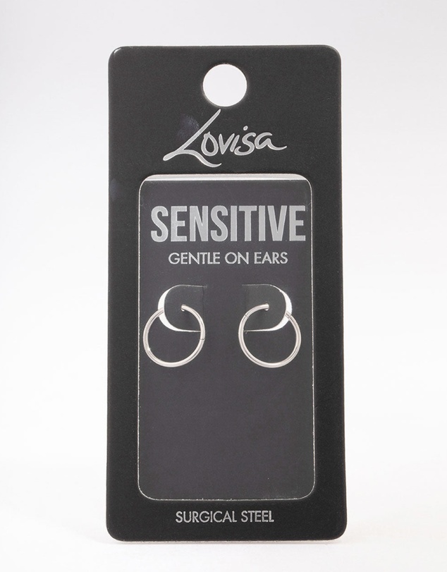 Lovisa - Surgical Steel Sleeper Hoop Earrings 12mm