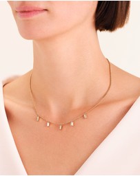 Rosefield - Playful Diamonds Baguette Gold-Tone Necklace