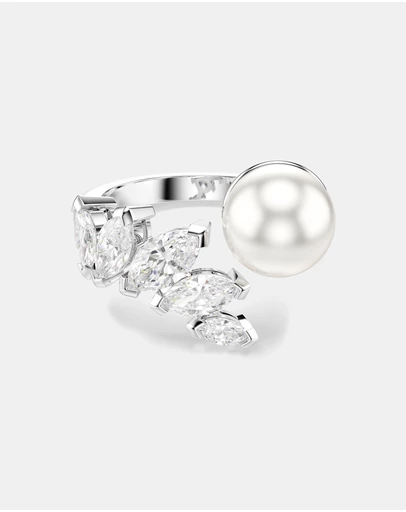 Swarovski - Mesmera:Ring Pearl Whi/Rhs