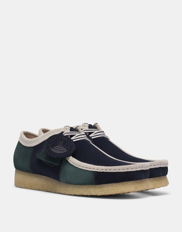 Clarks Originals - Wallabee (M) Blue/Green Stripe