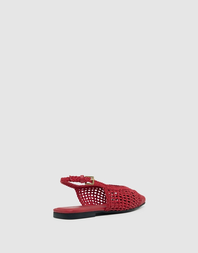 Oxford - Eva Woven Nappa Slingback Shoes