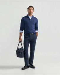 Oxford - Robert Zip Neck Knit Pullover
