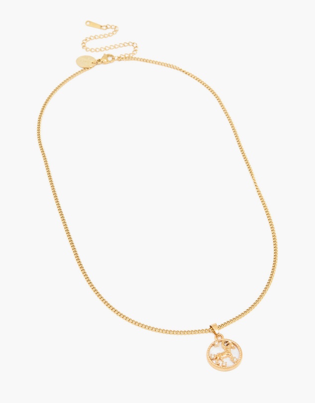 Lovisa - Waterproof Gold Plated Stainless Steel Aries Circle Zodiac Sign Necklace