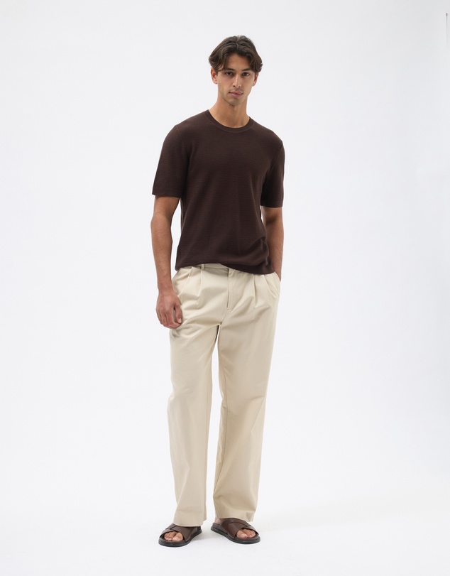 AERE - Textured Organic Cotton Knit T-Shirt