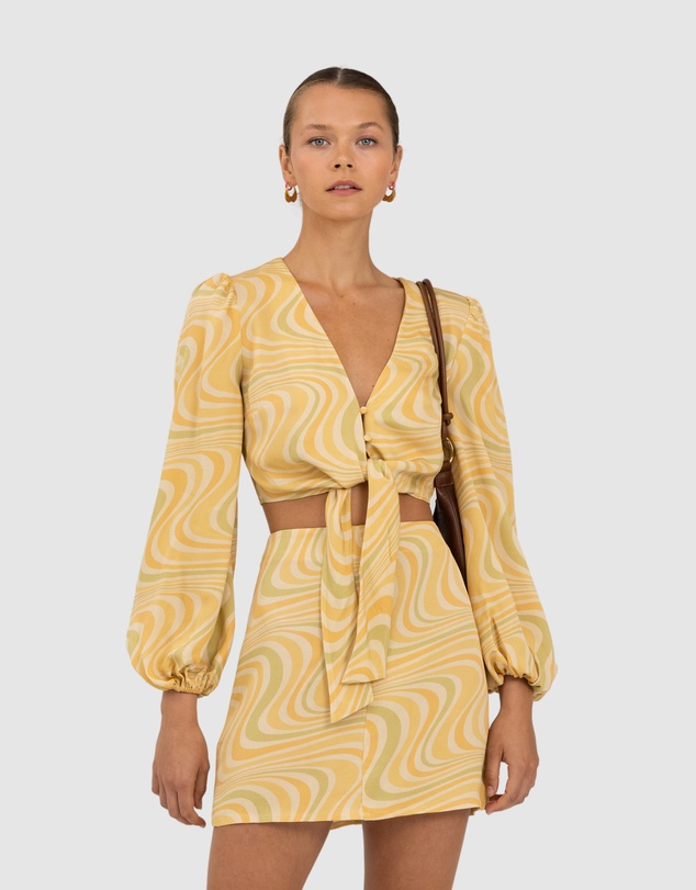 The Wolf Gang - Montana Tie Front Blouse