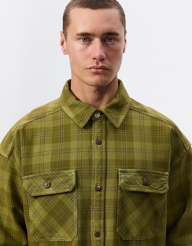Scotch & Soda - Washed Denim Checked Overshirt