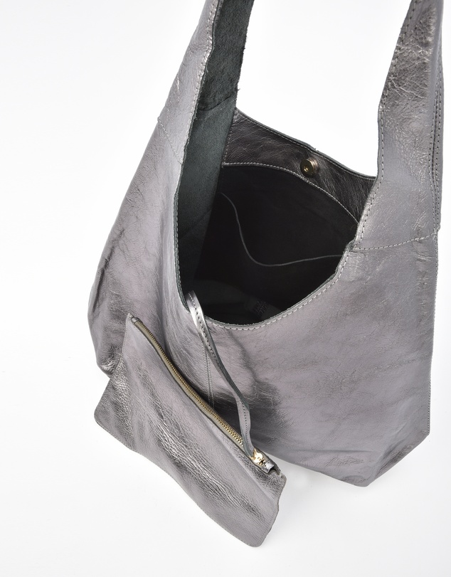Cobb & Co - Lynx Metallic Leather Hobo