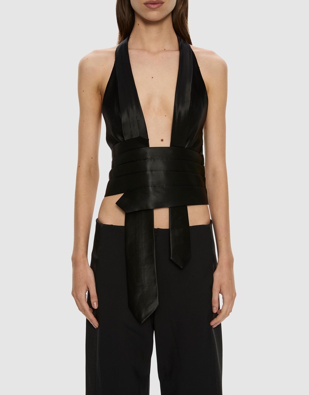 Christopher Esber - Reyer Satin Tie Top