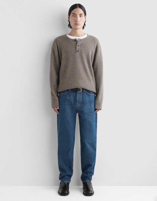 COS - Knitted Merino-Yak Henley Top