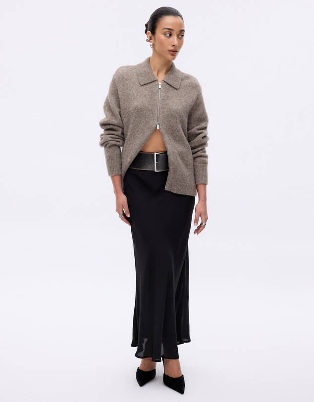 Minima Esenciales - Joryn Alpaca Wool Zip Cardigan