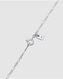Kuzzoi - ICONIC EXCLUSIVE - Necklace Men Figaro Chain Zirconia in 925 Sterling Silver