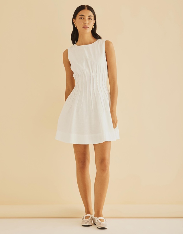 Atmos&Here - Anna Pintuck Shift Mini Dress