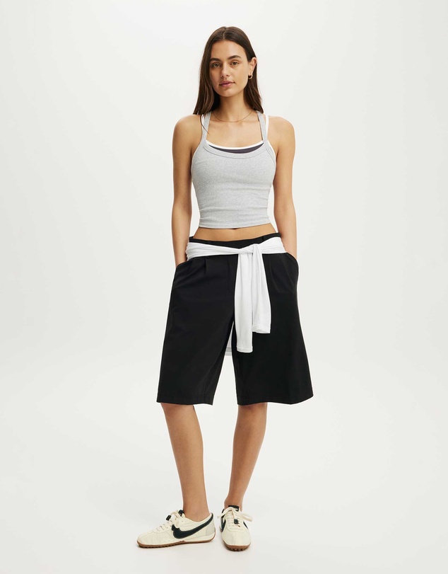 Cotton On Body Active - Stretch Pleat Bermuda Short