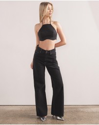 Dazie - No Trouble Halter Crop Top