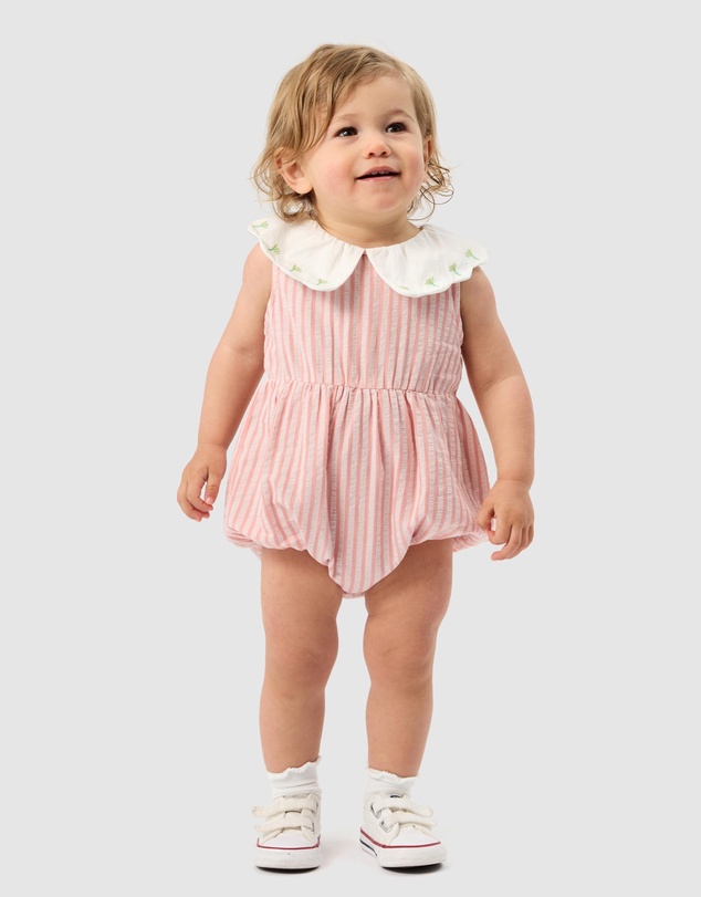 Goldie + Ace - Christmas Big Collar Romper - ICONIC EXCLUSIVE - Babies-Kids