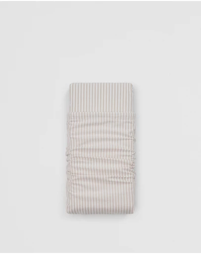 Country Road - Brae Australian Cotton Stripe Queen Flat Sheet