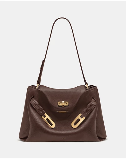 JW PEI - Rhea Pebbled Double Buckle Shoulder Bag