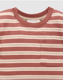 Purebaby - Stripey Thick Long Sleeve Tee -Kids-Babies