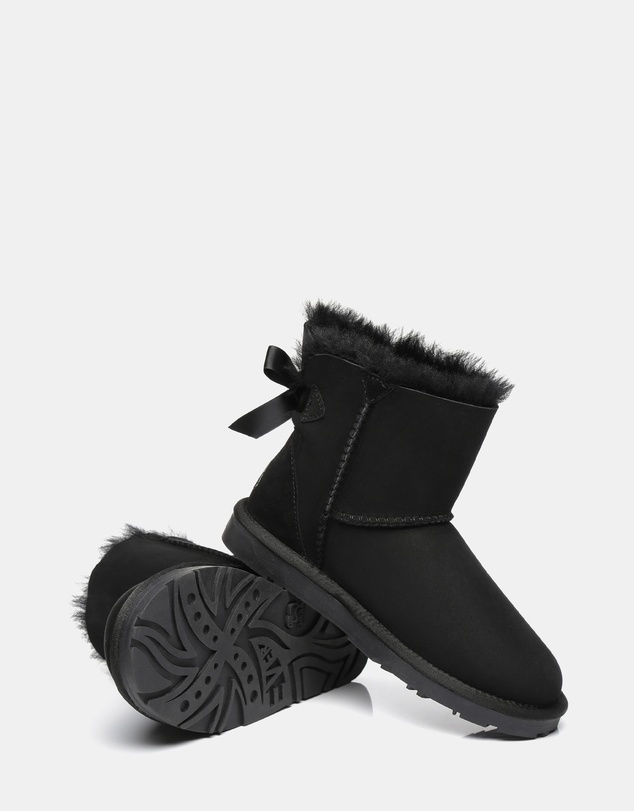 EVERAU - EverAU Ugg Mini Back Bow Sheepskin Upper UGG Boots