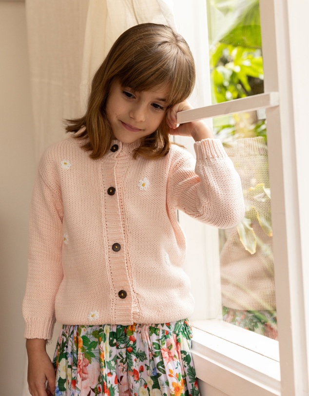 Alex & Ant - Sunflower Cardigan - Baby Pink
