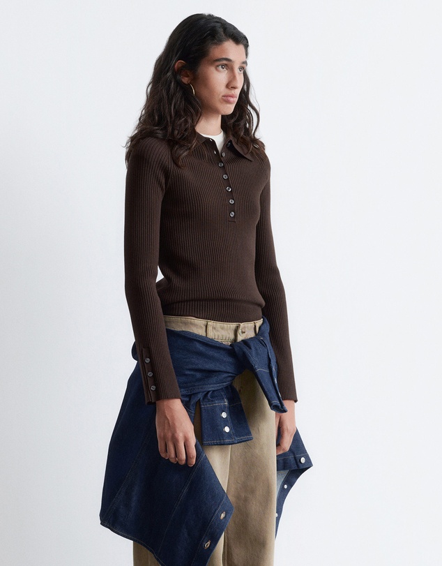 & Other Stories - Rib-Knit Polo Shirt