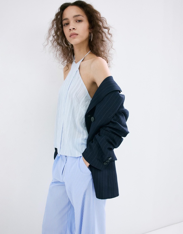 M.N.G - Pinstripe Lyocell Trousers