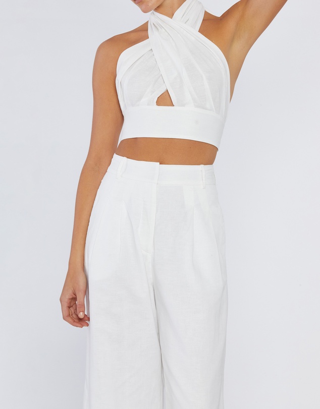 Amelius - Amrita Linen Halter Top